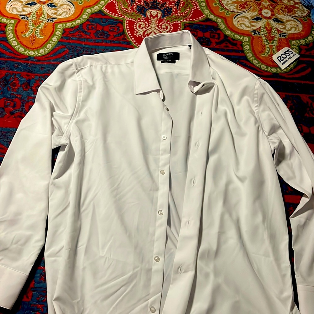 White and black dress shirt
